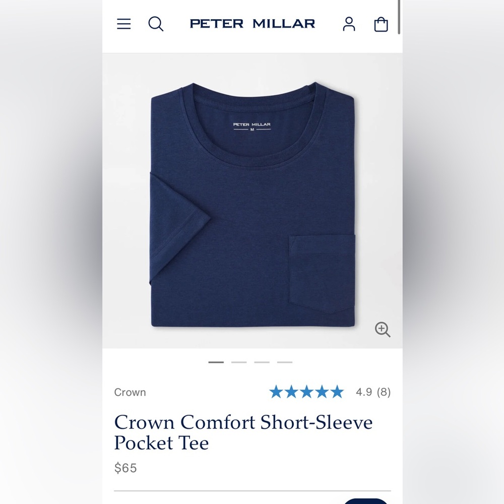 2nd Peter Millar Crown Comfort Short-Sleeve Pocket Tee
Originally $65